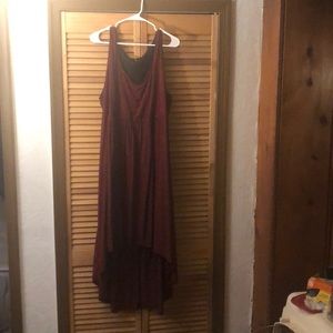 Torrid High-low red leopard dress